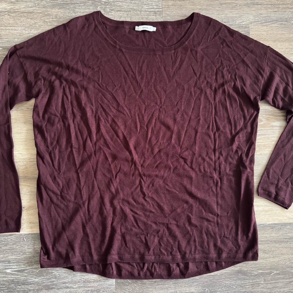 Vince Rich Burgundy Long Sleeve sweater